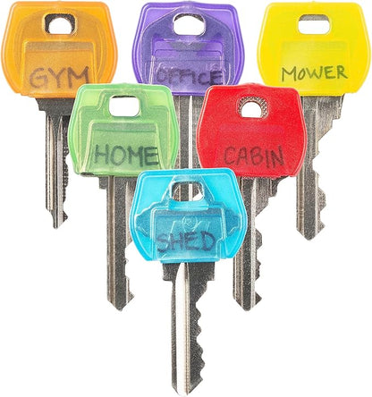 Nite Ize IdentiKey Covers, Color Coded ID Key Labels, Key Identifier Caps, Assorted 6 Pack
