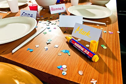 edding 33 brilliant paper marker - brown - 1 waterproof permanent marker - chisel nib 1-5 mm - vibrant colours - lightfast marking on paper, card, cardboard, plastic, metal and glass