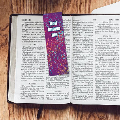 Children and Youth Bookmark, God Knows Me, Psalm 139:1, Pack of 25, Handouts for Classroom, Sunday School, and Bible Study