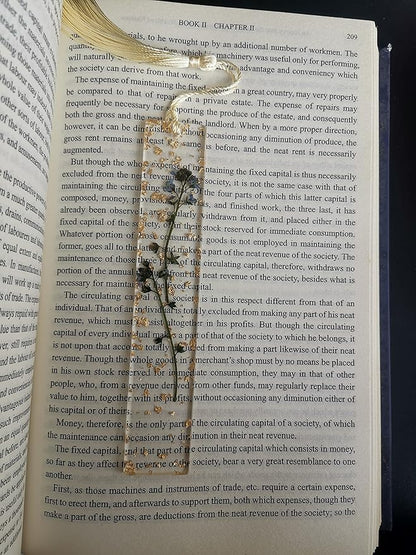 5.5x1 inch Flower Handmade Bookmark Resin Floral with Dried Flowers (Forget-me-not)