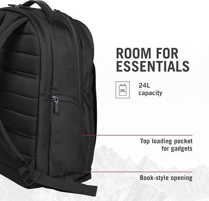 Victorinox Altmont Professional Essentials Laptop Backpack - Tablet & Laptop Bag for Travel Accessories - Computer Backpack Includes Sleek Organizer - 24 Liters, Black