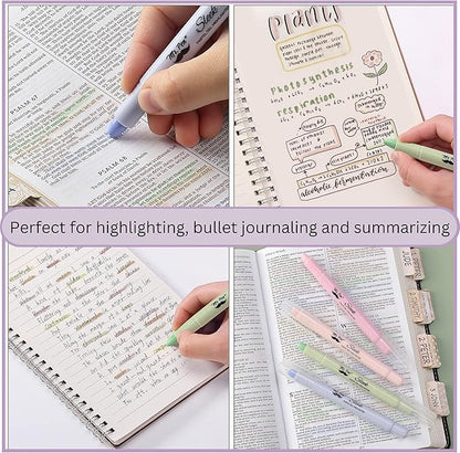 Mr. Pen- Gel highlighter, 8 Pack, Morandi Colors, Bible Highlighters Quick Dry, No Bleed, Assorted Pastel Colors, Bible Markers
