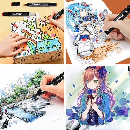 Alcohol Markers, 100 Colors Dual Tip Art Markers, Drawing Markers, Coloring Marker for Kids Sketching Adult Coloring