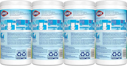 Clorox Disinfecting Wipes Value Pack, Bleach Free Cleaning Wipes, 75 Count Each, Pack of 4