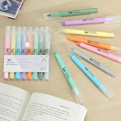 Mr. Pen- Bible Highlighters, Pastel Gel 8 Pack, Assorted Colors, Highlighters No Bleed, Highlighter, Highlighter Set, Dry Markers