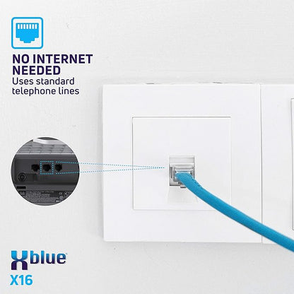 XBLUE X16 Small Business 8 Phone System Bundle - Six Outside Lines & Sixteen Phone Capacity - Includes Auto Attendant, Voicemail, Caller ID, Paging & Intercom
