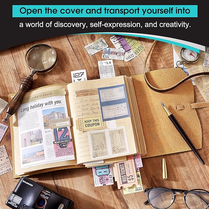 Leather Journal Notebooks for Work, A5 Size Diary, 6x8.1 Inch, Genuine Leather Journals for Writing, Vintage Style Personalized Journal, Ideal for Women and Men, Artists, Travelers, Dark Brown