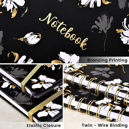 Frasukis Ruled Notebook/Journal - Lined Journal with Premium Thick Paper, 8.5" X 6.4", College Ruled Spiral Notebook/Journal, Banded with Exquisite Inner Pocket