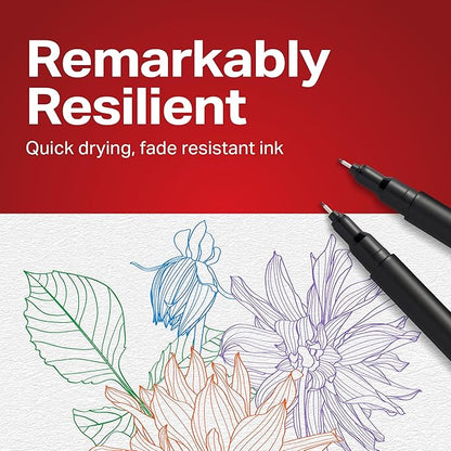 Sharpie Felt Tip Pens, Fine Point (0.4Mm) Felt Tip Markers, Journaling Pens, Art Markers, Drawing Markers, Assorted Colors, 24 Count