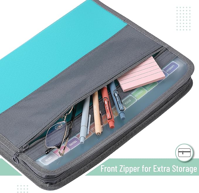 Mr. Pen- Accordion File Organizer, 13 Pockets, Green, Document Organizer, Expanding File Folder Organizer, Accordion Folders for Documents, Accordian Folder, Accordian File Organizer