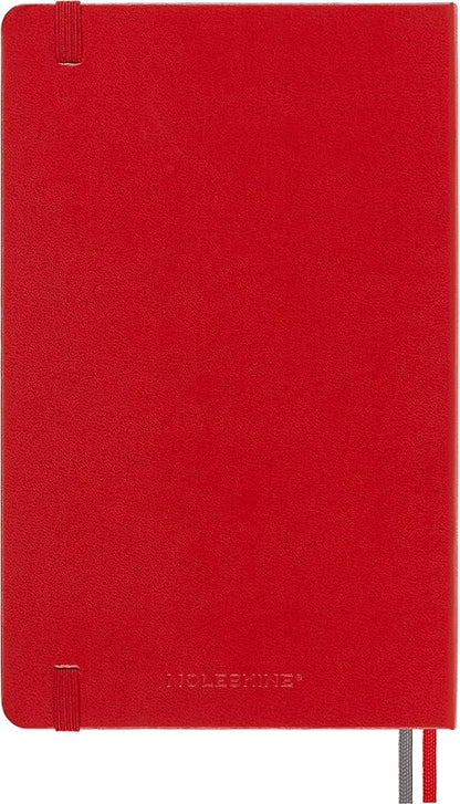 Moleskine Classic Expanded Notebook, Hard Cover, Large (5" x 8.25") Plain/Blank, Red, 400 Pages