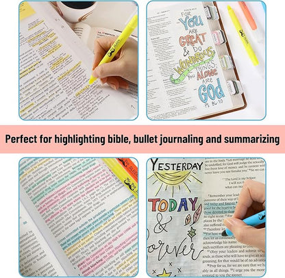 Mr. Pen No Bleed Gel Highlighter, Bible Highlighters, Assorted Colors, Pack of 20, Fluorescent Gel Highlighters
