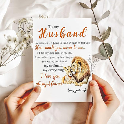 Romantic Birthday Gift for Husband, Unique Sweet Birthday Card from Wife, Thank You Husband Birthday Card, Happy Birthday To My Husband