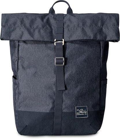 Skyway Luggage Rainier Rolltop Commuter Casual Daypack for Work or Hiking, Eco-Friendly, Made of 100% rPET Travel Laptop Bag for Women & Men, 20L, Tahoe Blue