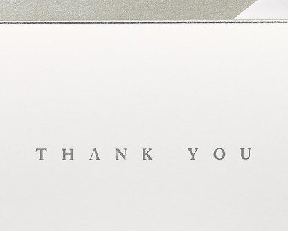 Papyrus Thank You Cards with Envelopes, Silver Border (16-Count)