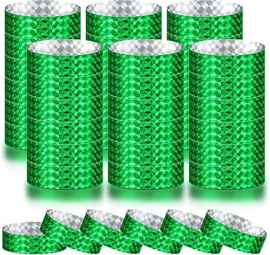 Epakh 600 Pcs Paper Wristbands Neon Wrist Bands Waterproof Handbands for Events Lightweight Concert Wristbands Neon Colored Adhesive Wrist Band for Party