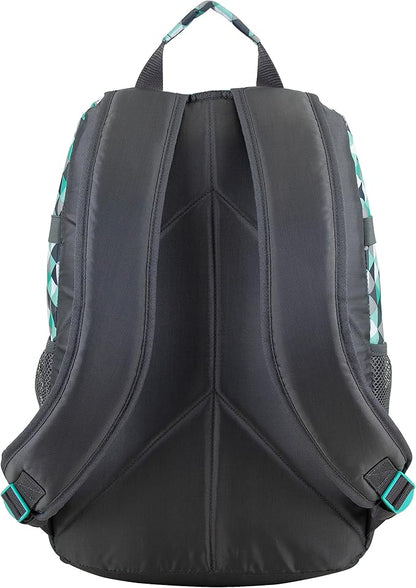 FUEL Hiking Backpack for Women Men Terra Sport, Travel, College, Gym, Work with Laptop Sleeve, Bungee, 18 Inches, Blue Diamond Crystal