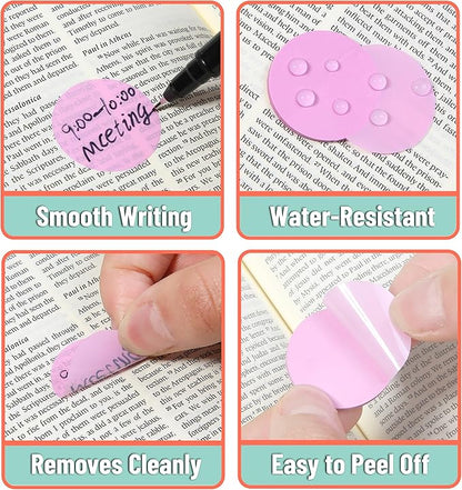 Mr. Pen- Transparent Sticky Note Set, 560Sheets, Colorful, Round Transparent Sticky Notes Set, Bible Sticky Notes Clear Sticky Notes Transparent, Bible Notes, Transparent Sticky Notes for Bible Study