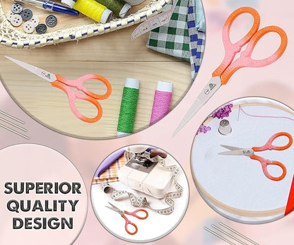 ARSUK -Stork Shape Needlework Scissors 9cm Steel for Sewing Tailoring Home Craft Tools Premium Grade Stork Embroidery Scissors-Black And White Colour