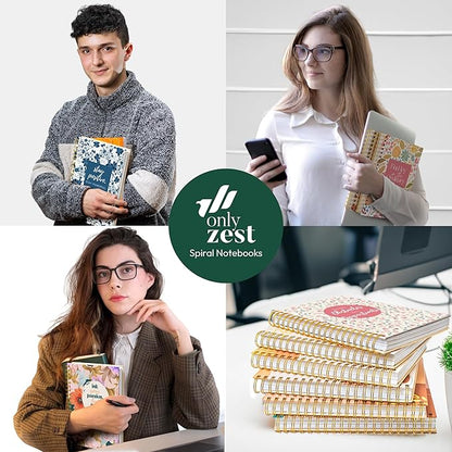 Journals For Writing, 10.25" X 7.25" 300 Pages, Hardcover Spiral Notebook College Ruled, Large Spiral Journal For Women, Work, School