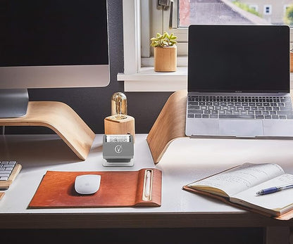 Identity Theft Protection Roller Stamps Wide Kit - Confidential Roller Stamp, Anti Theft, Privacy & Security Stamp, Designed for ID Blackout Security - Classy Gray with 6 Refills