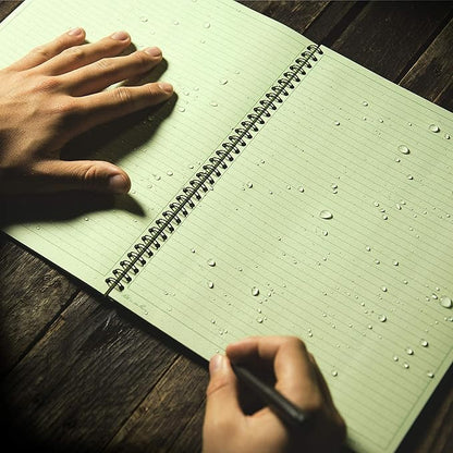 Rite in the Rain Weatherproof Side Spiral Notebook, 8.5" x 11", Green Cover, Universal Page Pattern (No. 973-MX)