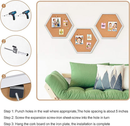 4 Packs Cork Board,Corkboards for Wall,Small Cork Board Decorations,Cork Boards for Walls with Frame, Decorative for Office, School & Home