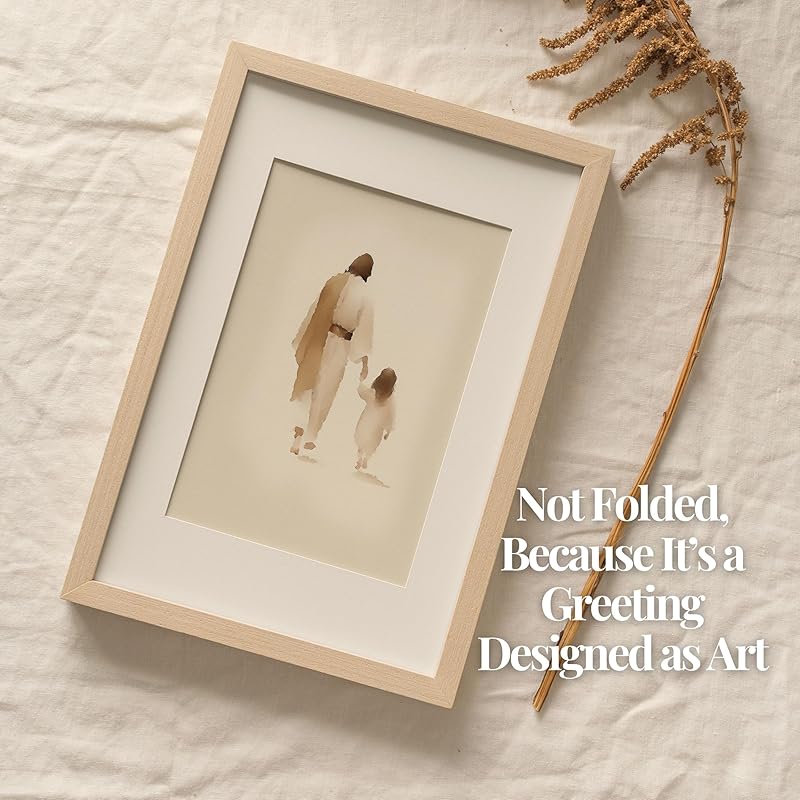 | The Way He Leads | Christian Greeting Cards Set of 6 with Envelopes | Blank Cards, Jesus Decor, Christian Gifts for Women, Religious Gifts Christian Décor (5"x7" The Way He Leads (Girl))