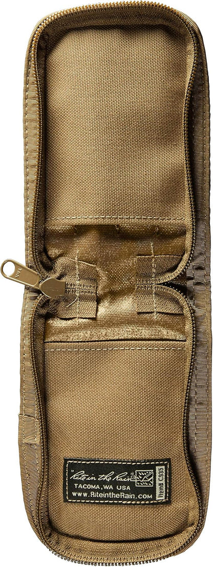 Rite In The Rain Weatherproof CORDURA Fabric Notebook Cover, 3" x 5", Tan Cover (No. C935)