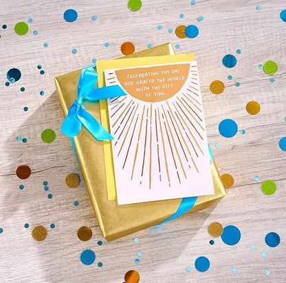 American Greetings Religious Birthday Card (His Light Shines on You)