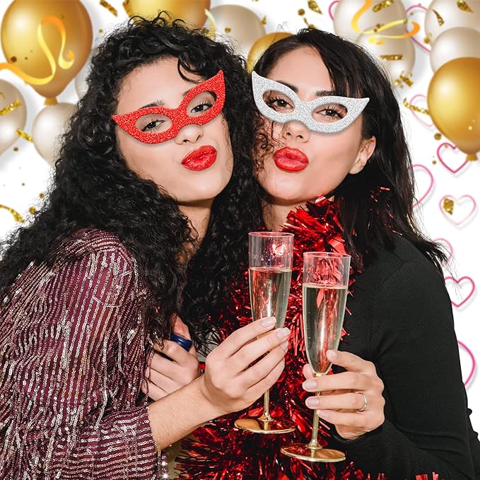 24 Sheets Red Glitter Cardstock Paper, A4 Premium Sparkly Paper for Scrapbook, DIY Projects, Party Decoration, Gift Box Wrapping 250GSM/92lb