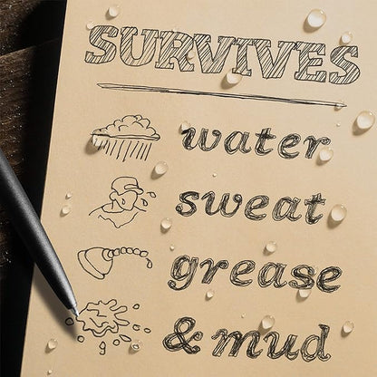 Rite in the Rain Weatherproof Top Spiral Notebook, 3" x 5", Duck Camo Cover, Universal Pattern, 3 Pack (No. DC935T-3)