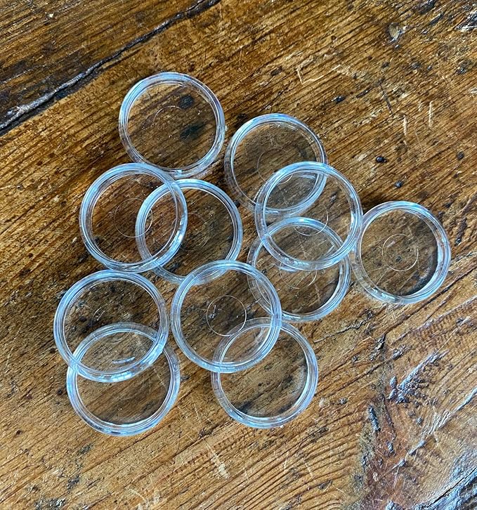 Discbound Expansion Discs, 1.1 Inch, Suitable for Customized Discbound Notebooks Planners Journals Scrapbooking, Fits All Disc Bound Planner Systems, Plastic, Clear Pack of 11