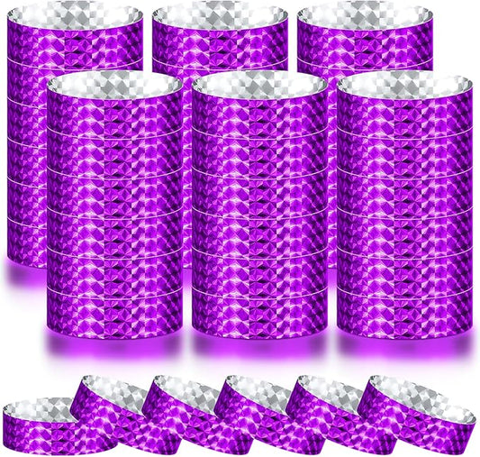 Epakh 600 Pcs Paper Wristbands Neon Wrist Bands Waterproof Handbands for Events Lightweight Concert Wristbands Neon Colored Adhesive Wrist Band for Party