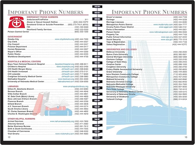2025 Datebook & City Themed Planner – Resource Guide with Daily, Weekly & Monthly Views – 3-Year Reference Calendar - Multi-Purpose Travel Notebook Guide & Adventure Diary (Omaha '25)