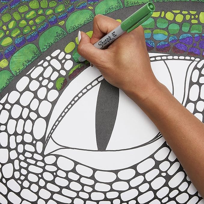 Sharpie 37675PP Permanent Markers, Ultra Fine Point, Assorted Colors, 5 Count