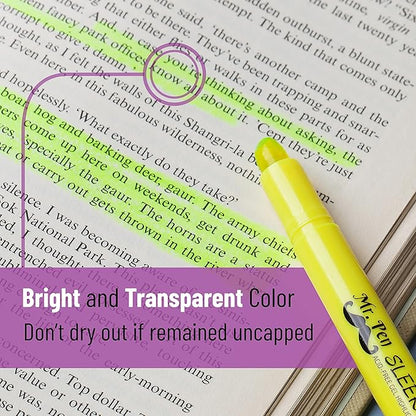 Mr. Pen- Gel Highlighters, Bible Highlighter, Pack of 20, No Bleed Highlighter, Fluorescent Yellow Highlighters, Dry Highlighter, Bible Study Highlighter, Bible Journaling Supplies