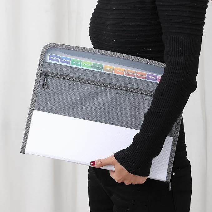 Mr. Pen- Accordion File Organizer, 13 Pockets, White, Document Organizer, Expanding File Folder Organizer, Accordion Folders for Documents, Accordian Folder, Accordian File Organizer