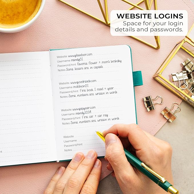 Clever Fox Address Book with alphabetic tabs - PU Leather Telephone and Address Book for Keeping Contacts Safe, Contact Organizer Journal, Small Size (4.0″ x 5.5″), Hardcover, Turquoise