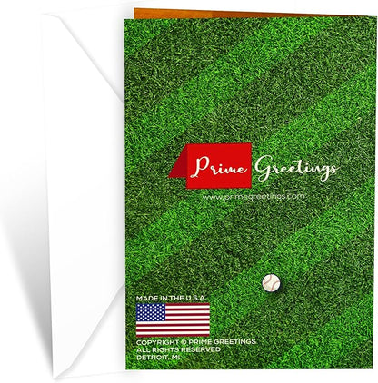 Prime Greetings Grandson Birthday Card, Made in America, Eco-Friendly, Thick Card Stock with Premium Envelope 5in x 7.75in, Packaged in Protective Mailer