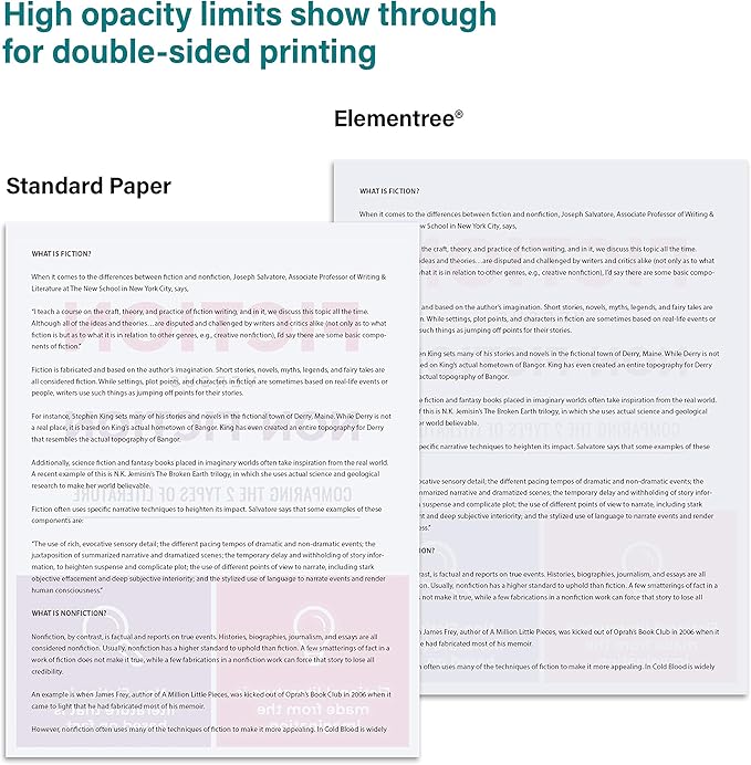 Elementree Sustainable Printer Paper Case, 8.5 x 11 White, 5 Reams, 2500 Sheets of 20lb Printing Paper, Made in the USA (00918C)
