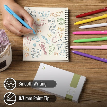 Mr. Pen- Retractable Gel Pens, 8 Pack, Unique Vintage Ink Colors Gel Pens Fine Point 0.7mm, Fast Dry Vintage Pen, Retractable Pens, Gel Ink Pens, Aesthetic Pens for Journaling Fine Tip Pens