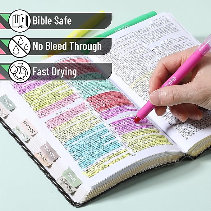 Mr. Pen- Gel Highlighter, 8 Pack, Assorted Colors, Bible Highlighters No Bleed, No Bleed Highlighters, Bible Highlighter, Bible Markers, Gel Highlighters for Bibles, Fluorescent Highlighter