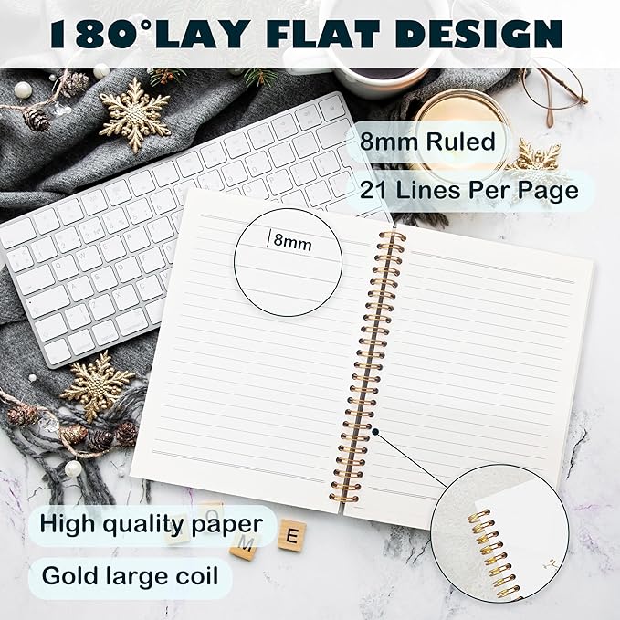 BearCake bible notebooks for note taking,Christian Notebook,Christian Gifts for Women,Taste and See That the Lord is Good Floral spiral bible with note taking space,spiral bible 5.5x8.3