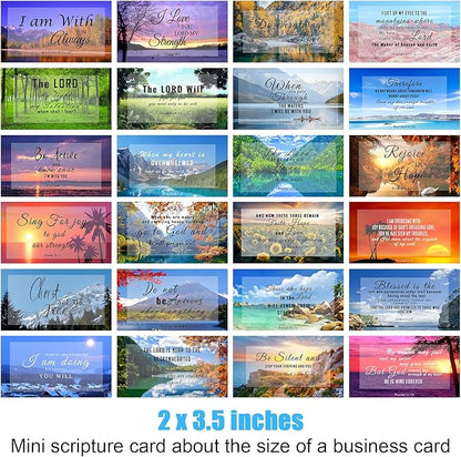 200 Pcs 50 Styles Prayer Cards Bible Verse Card Double-Side Scripture Inspirational Cards Motivational Encouraging Christian Cards for Women Men Mini Business Easter Religious Christian Gifts