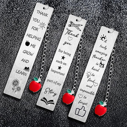 3PC Teacher Bookmark Best Teacher Gift Thank You Gift for Teacher 3PC Teacher Leaving Gifts Retirement Appreciation Gifts from Student