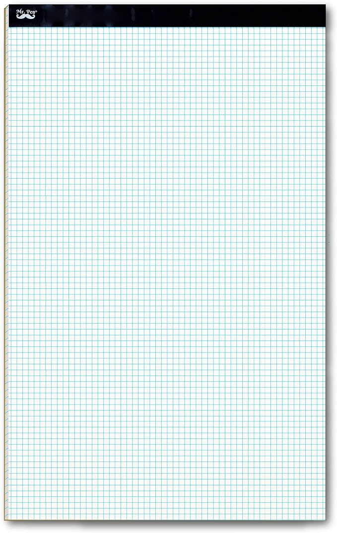 Mr. Pen- Engineering Paper Pad, Graph Paper, 5x5 (5 Squares per inch), 17"x11", 22 Sheets, Engineering Pad, Grid Paper, Computation Pads, Drafting Paper, Squared Paper, Blueprint Paper, Writing Paper