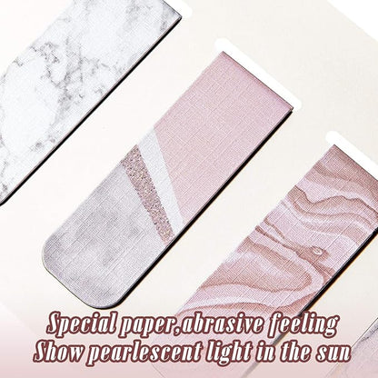 10 Pcs Magnetic Bookmarks Magnet Page Markers Magnetic Page Clip Marble Gift for Christmas Students Teacher Reading Home Office Supplies