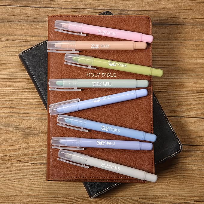 Mr. Pen- Gel Highlighter, 8 Pack, Morandi & Vintage Colors, Bible Highlighters No Bleed, No Bleed Highlighters, Bible Highlighter, Bible Markers, Gel Highlighters for Bibles, Highlighter