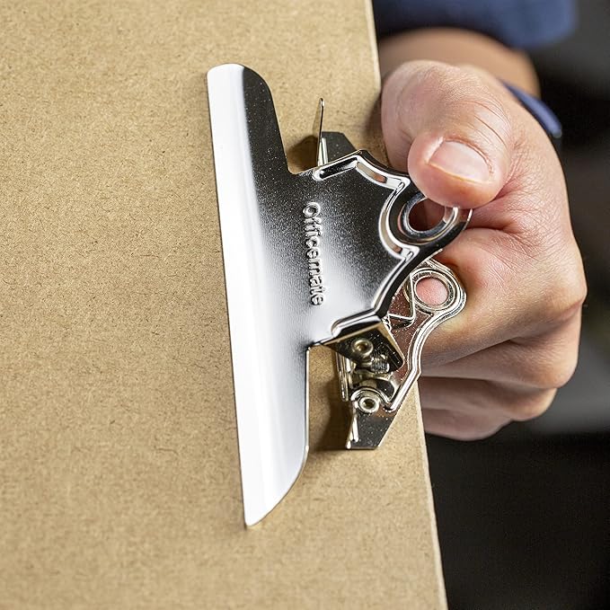 Officemate Recycled Wood Clipboards, 6 Inch Clip, 6 Pack Clipboards, Letter Size (9 x 12.5 Inches), Brown (83706)